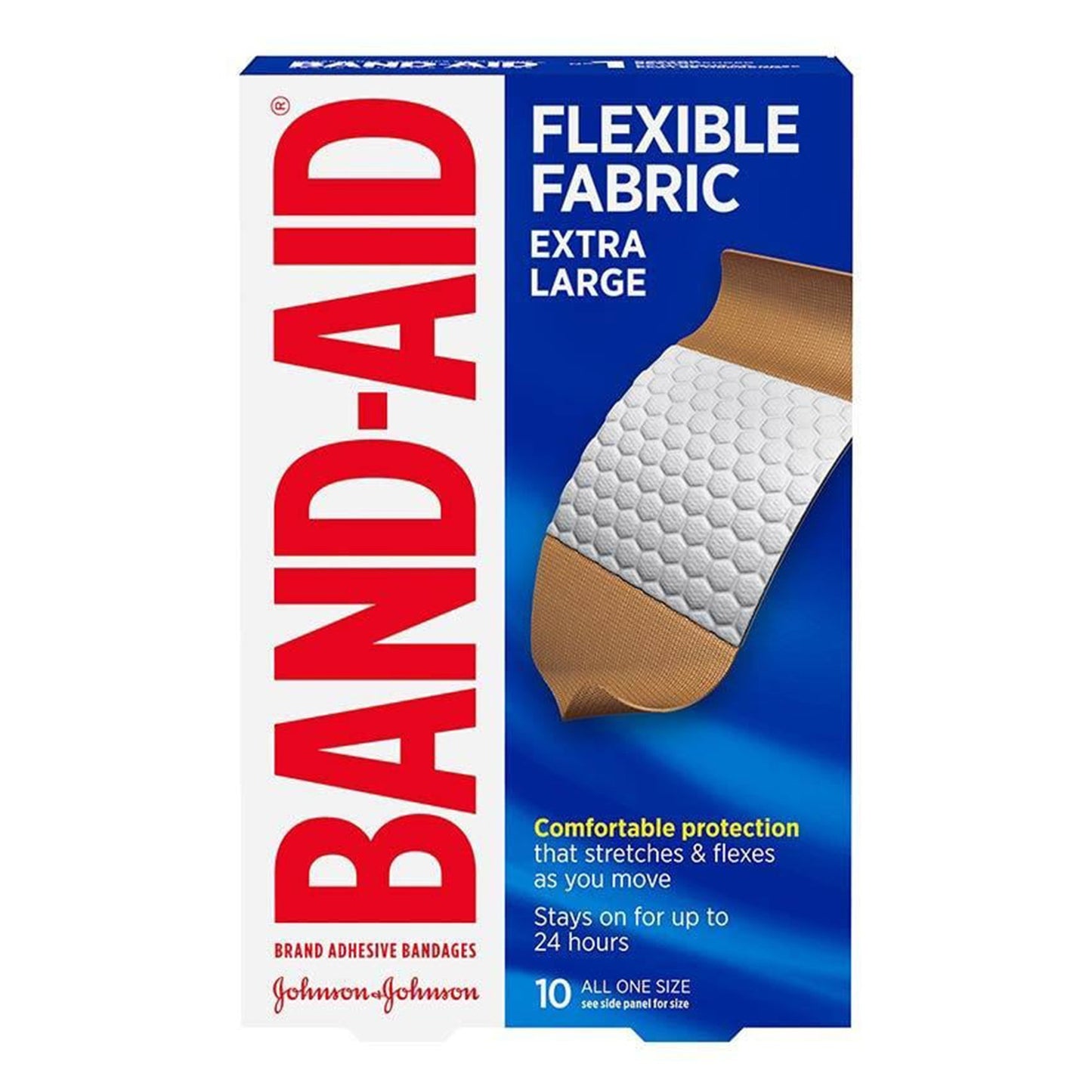 BAND-AID, ADH FLEX FABRIC XLG (10/BX)