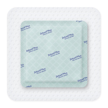DRESSING, WND ZETUVIT + SAP BRDR SIL ADH 5"X5" (10/BX)