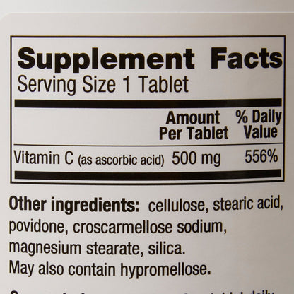 VITAMIN C, TAB 500MG (1000/BT 12BT/CS)