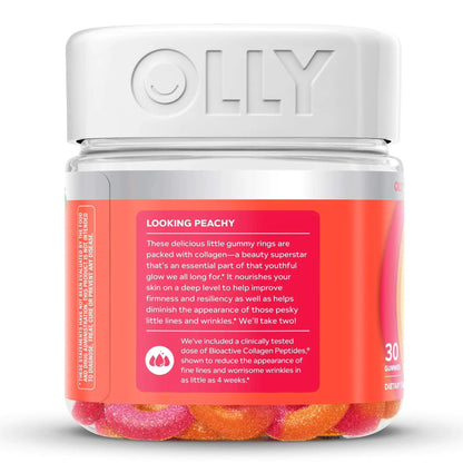 OLLY, GUMMY COLLAGEN RINGS PEACH (30/BT)