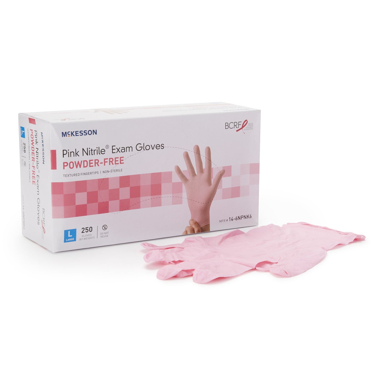 GLOVE, EXAM NTRL LG N/S PNK 3.0 (250/BX 10BX/CS)