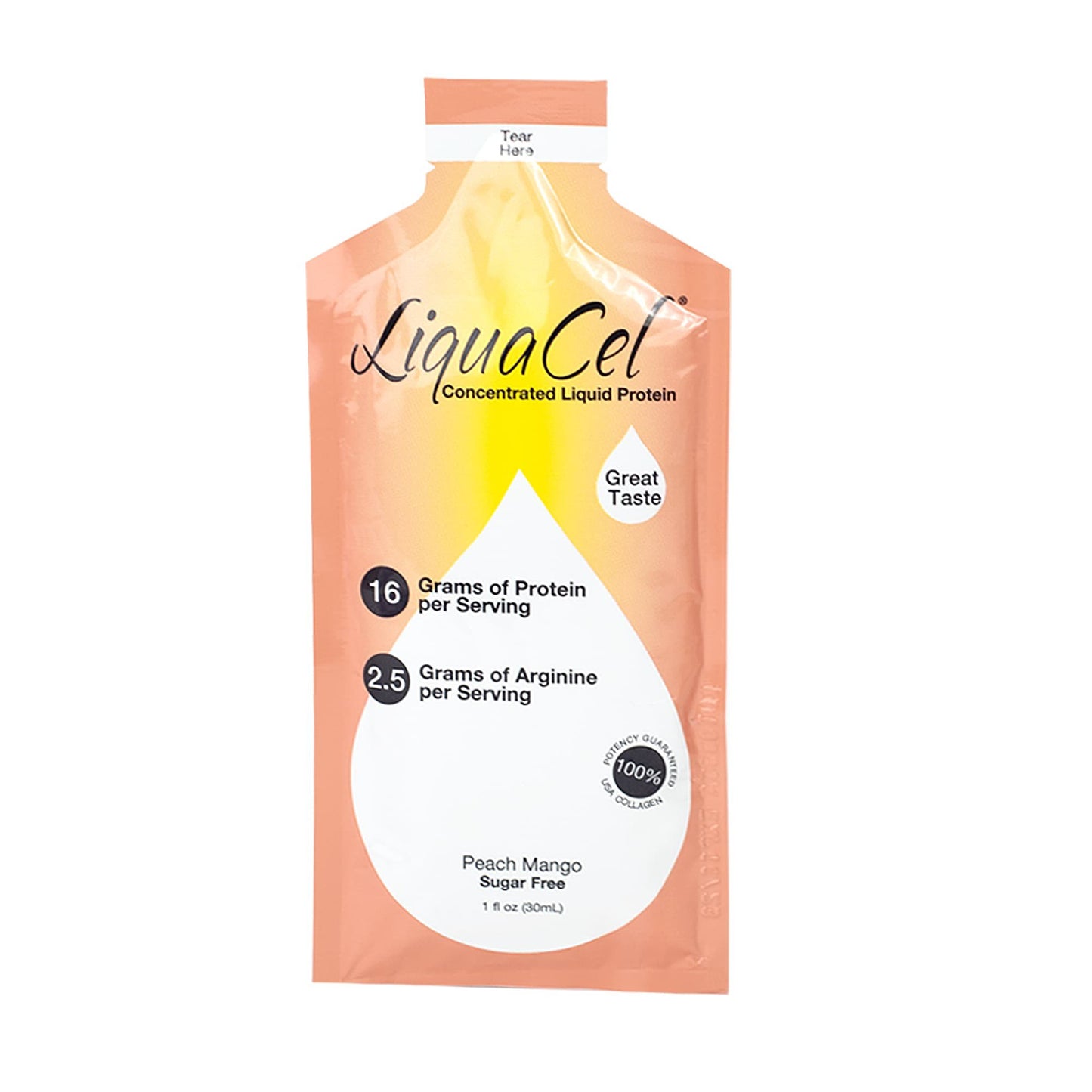 LIQUACEL, PEACH MANGO 1OZ (100PK/CS)