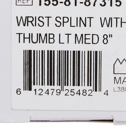 WRIST SPLINT, W/ABDUCTED THUMBLT MED 8"