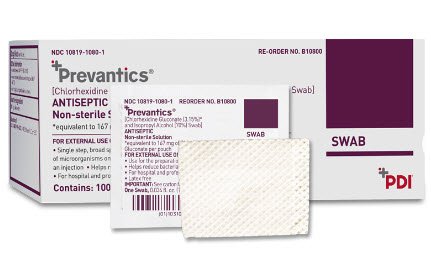 SWAB, ANTISEP SKIN CHLORASCRUB1.0ML (100/PK)