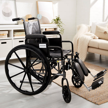 WHEELCHAIR, DDA ELR 16" 250LBS