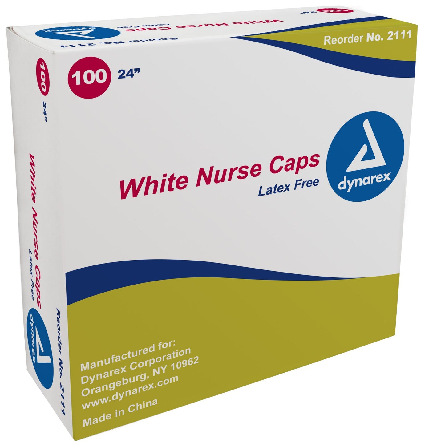 CAP,NURSE O.R., 24" WHT (100/BX 5BX/CS)