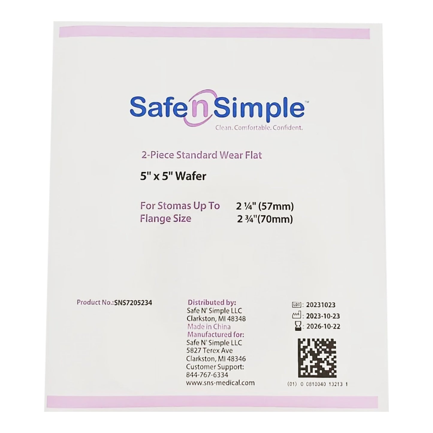 WAFER, OSTOMY 2PC STD TAPE COLLAR WHT 2 3/4" (10/BX 8BX/CS)