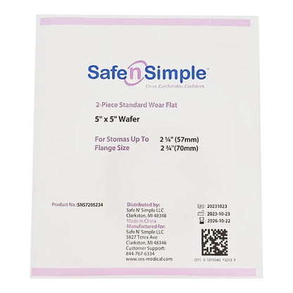 WAFER, OSTOMY 2PC STD TAPE COLLAR WHT 2 3/4" (10/BX 8BX/CS)