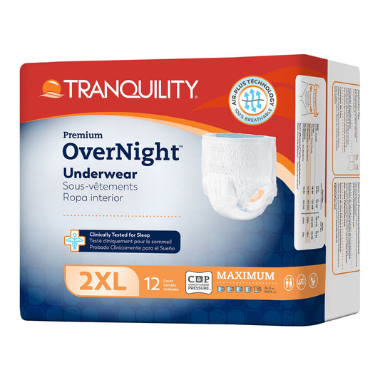 UNDERWEAR, PREM TRANQ DISP 2XLG (12/BG 4BG/CS)