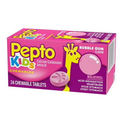 PEPTO-BISMOL, TAB CHEW BUBBLE GUM (24/BX)