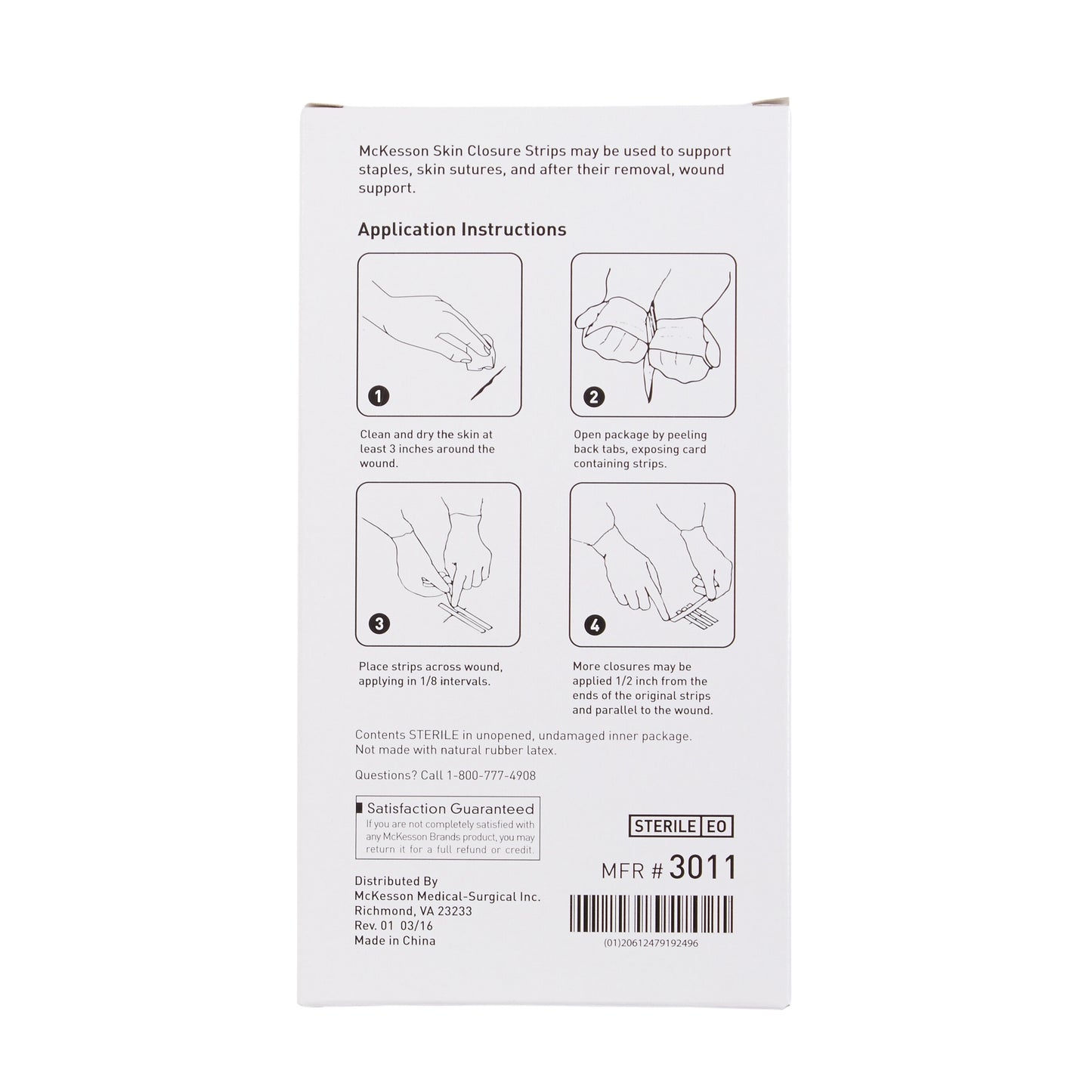 CLOSURE, SKIN REINF LF 1X5" (4/PK 25PK/BX 4BX/CS)