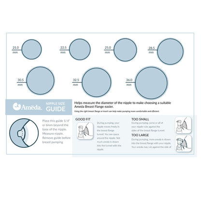 FLANGE SET, F/BREAST PUMP CUSTOM FIT 21MM (2/EA)