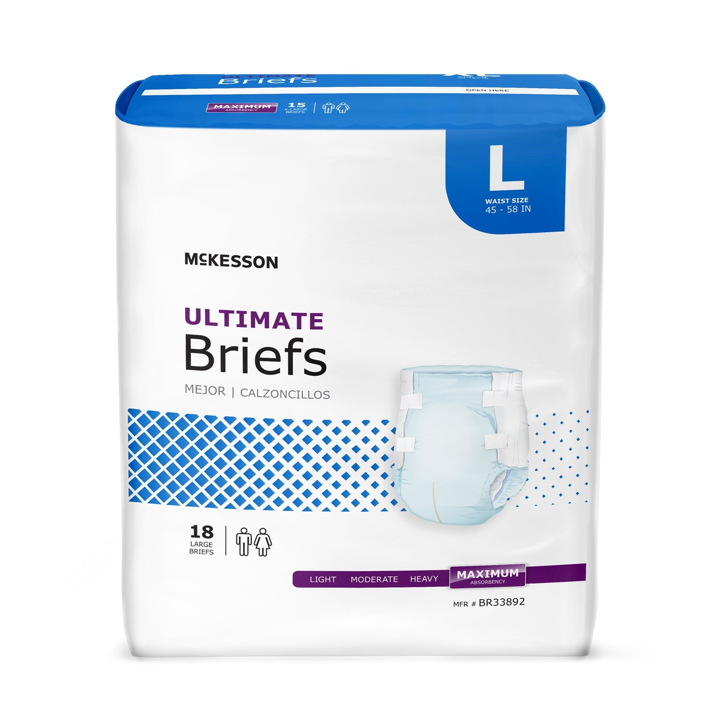 BRIEF, TAB CLSR ULTIMATE LG 44-58 (18EA/BG 4BG/CS)