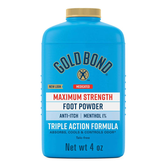 GOLD BOND, PDR FOOT MEDICATED MAXIMUM STRENGTH 4OZ