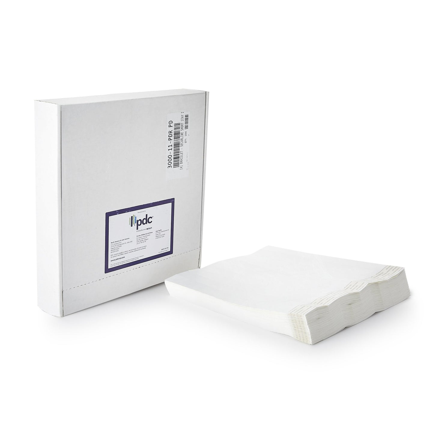 ID BAND, SHORT STAY WHT (1000/BX) PREDYN