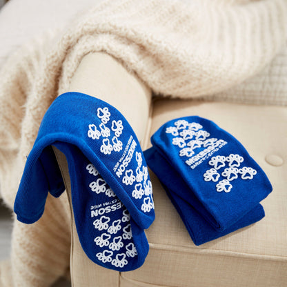 SLIPPER, TERRY BARIATRIC BLU XWD LF (48PR/CS MGM40