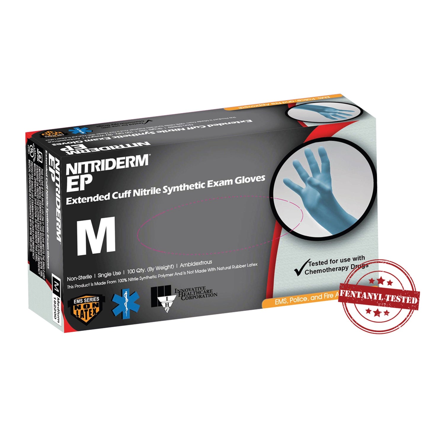 GLOVE, EXAM NTRL MED N/S EXTCFCHEMO (100/BX 10BX/CS)