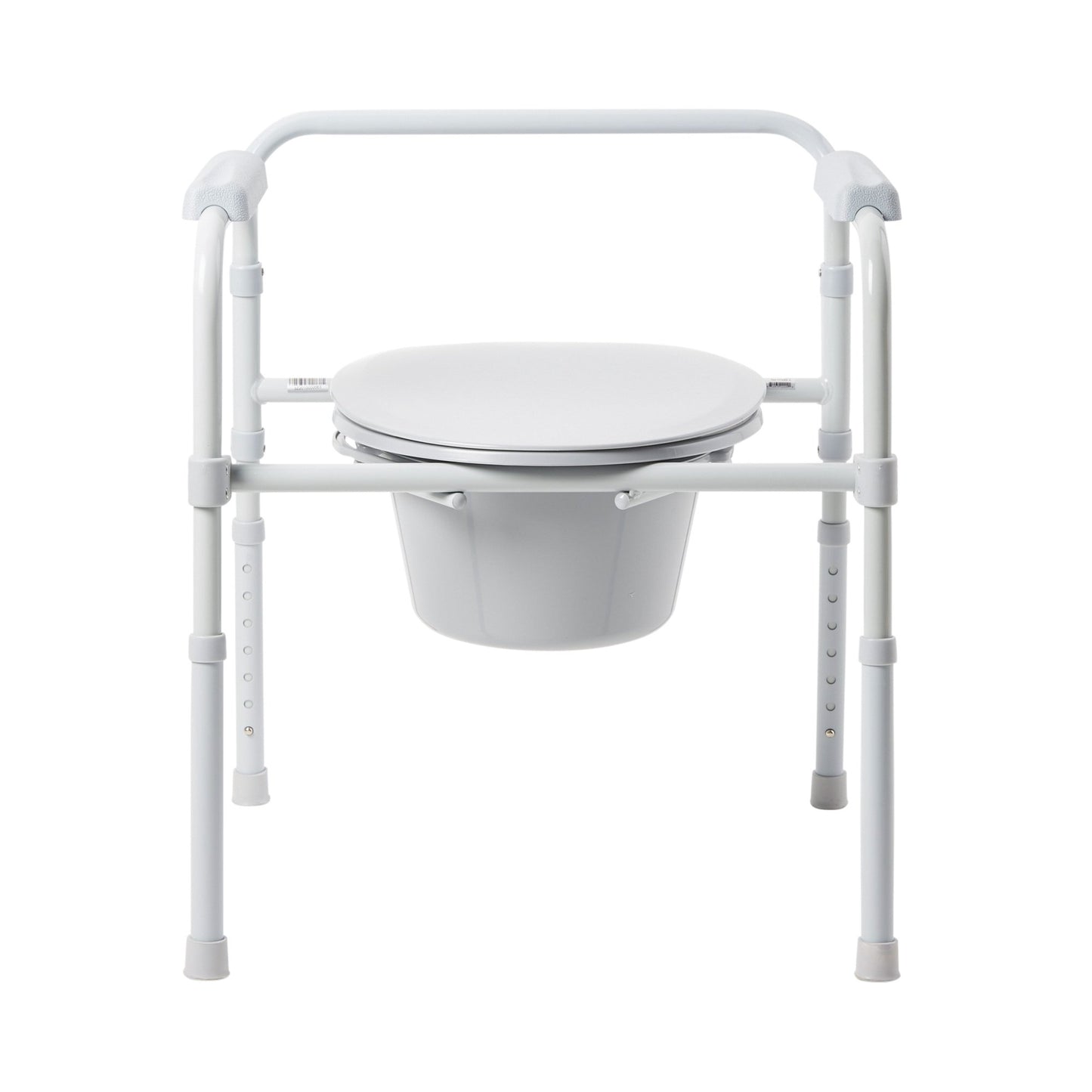 COMMODE, FLD STL FRAME GRY 350LBS (4/CS)