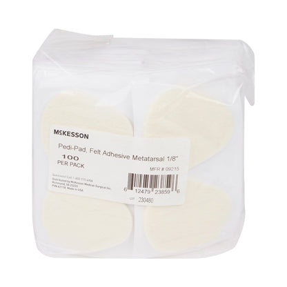 PAD, FELT ADH METATARSAL 1/8" (100/PK 20PK/CS)