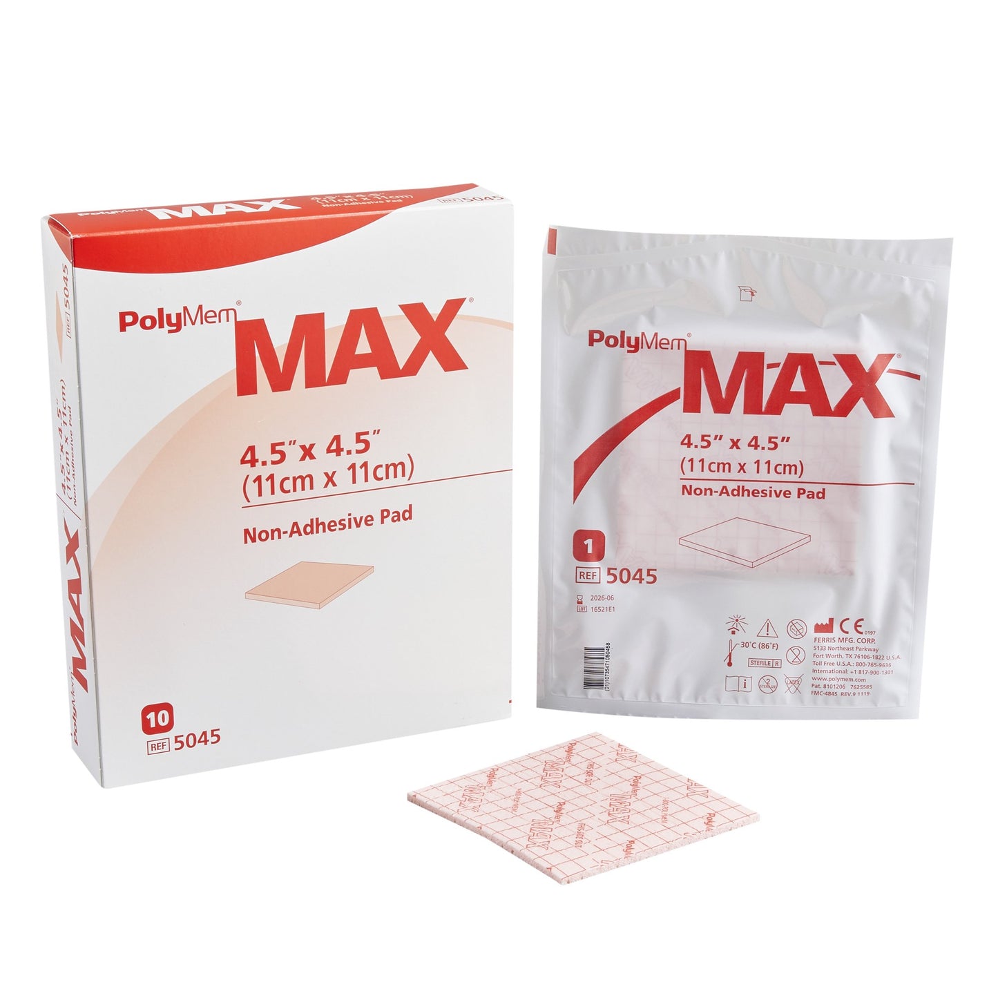 DRESSING, POLYMAX 4 1/2"X4 1/2" (10/BX 2BX/CS)