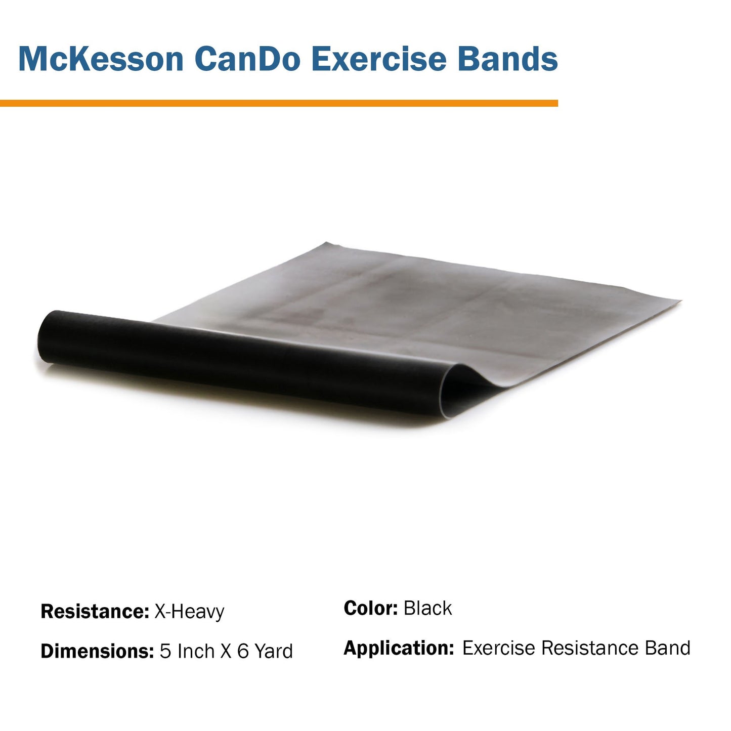 BAND, EXERCISE LTX DISP BLK 6YDS
