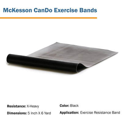 BAND, EXERCISE LTX DISP BLK 6YDS