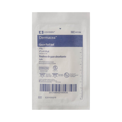 FLUFF, DERMACEA STR 4"X4YD (100RL/CS) KENDAL