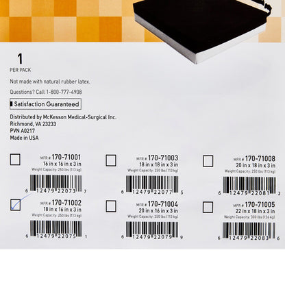 CUSHION, SEAT PROTEKT FM 18"X16"X3" (7/CS)