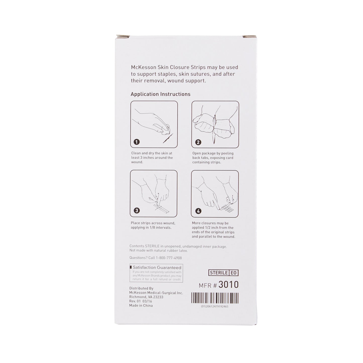 CLOSURE, SKIN REINF LF 1/2X4" (6/PK 50PK/BX 4BX/CS)