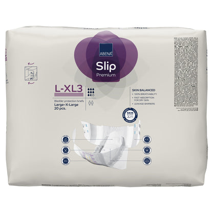 BRIEF, INCONT SLIP FLEX FIT PREM L3-XL3 LG/XLG (20/PK 4PK/CS