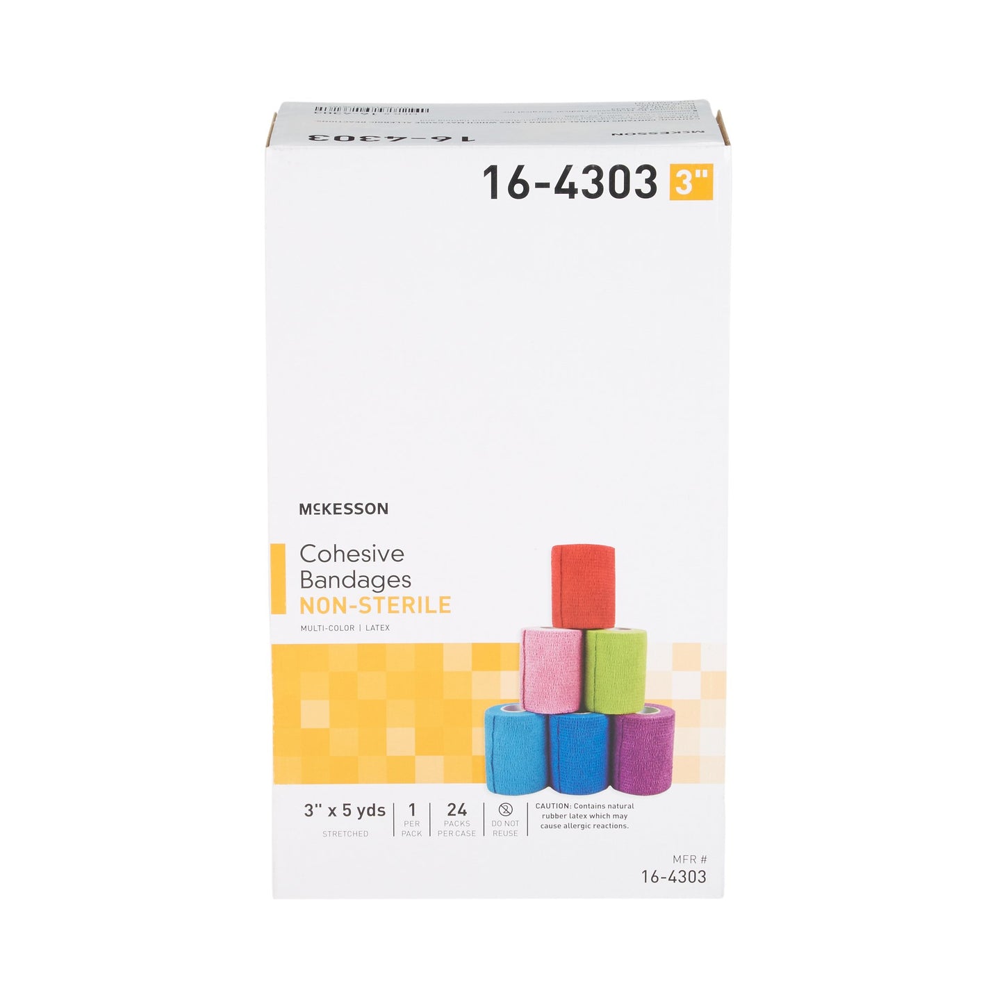 BANDAGE, COHESIVE N/S COLORPK 3" (24PK/CS)