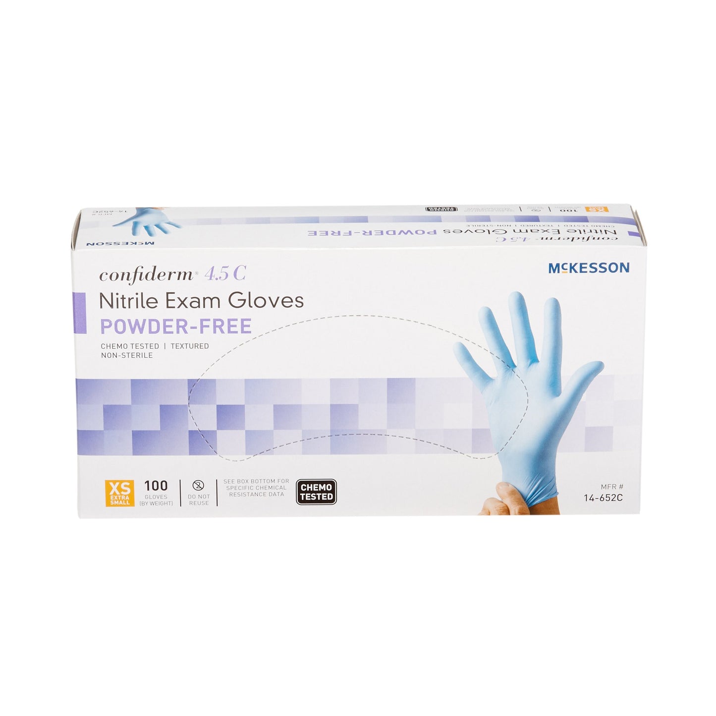 GLOVE, EXAM NTRL XS N/S CHEMO 4.5C (100/BX 10BX/CS)