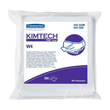WIPES, KIMTECH PURE 9X9 WHT (100/PK 5PK/CS) KIMCON
