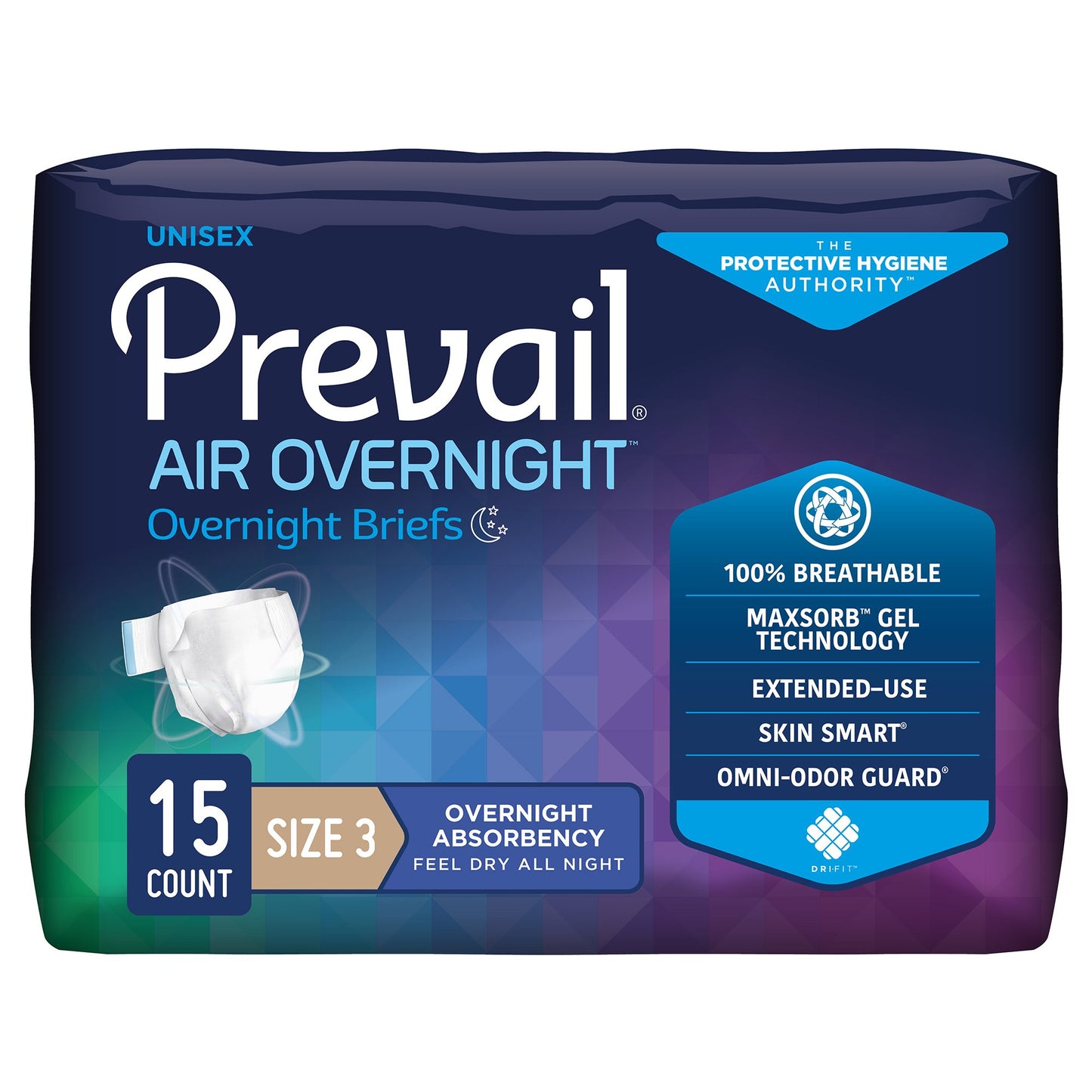 BRIEF, INCONT PREVAIL AIR SZ3 58"-70" (15/BG 4BG/CS)