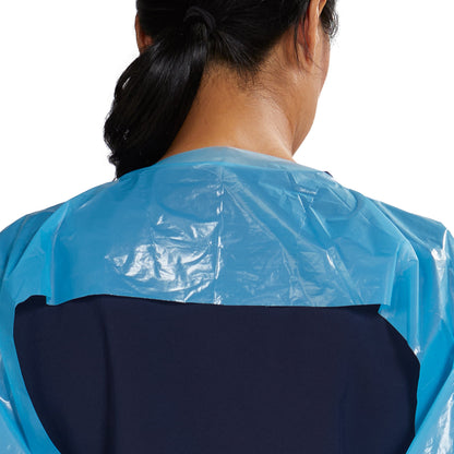 GOWN, PE/FILM NR W/THUMB LOOP CUFF/OPN BCK OSFM (15/BX 5BX/C