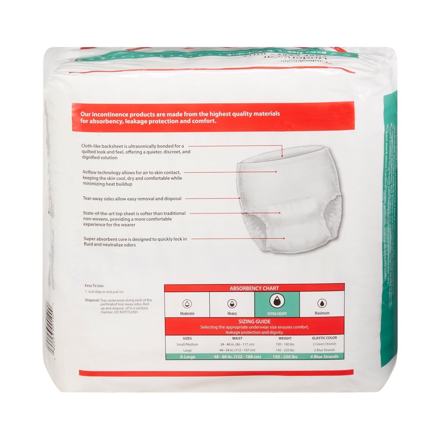 UNDERWEAR, PROT SURECARE XLG (14/PK 4PK/CS) KENDAL