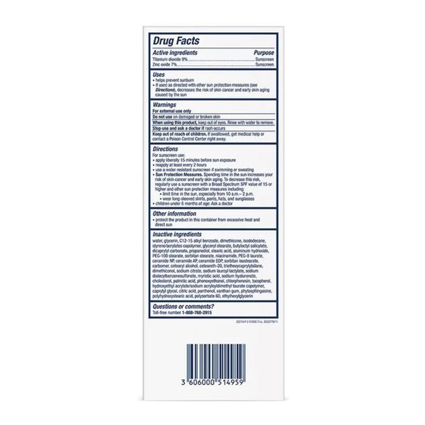 CERAVE, LOTION SUNSCREEN SPF502.5OZ