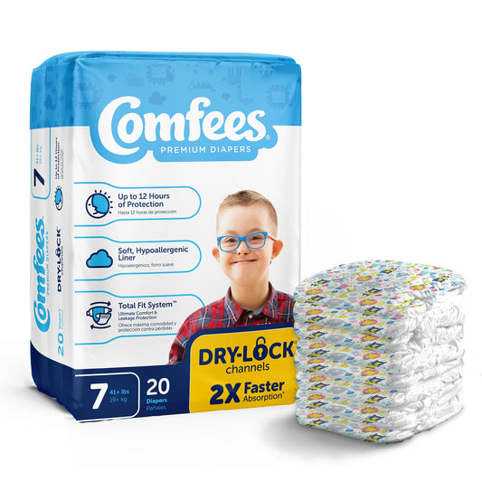 DIAPER, BABY COMFEES SZ7 (20/BG 4BG/CS)