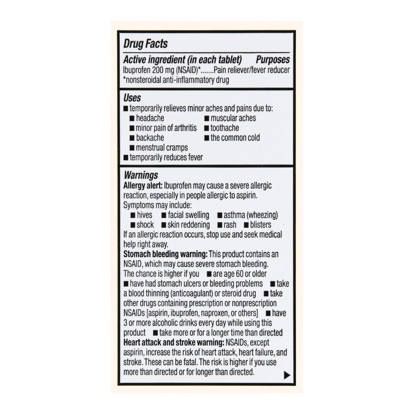 IBUPROFEN, TAB FT SM 200MG (24/BT)