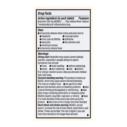 IBUPROFEN, TAB FT SM 200MG (24/BT)