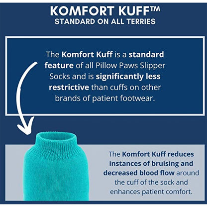 SLIPPER, BARIATRIC PILLOW PAWS360 RBLU 3XLG (48PR/CS)