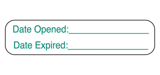 LABEL, DATE OPEN/EXPIRED (1000/PK)