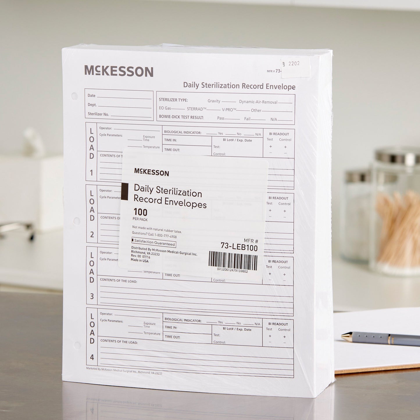 ENVELOPE, STERILIZER RECORD (100/PK 10PK/CS)