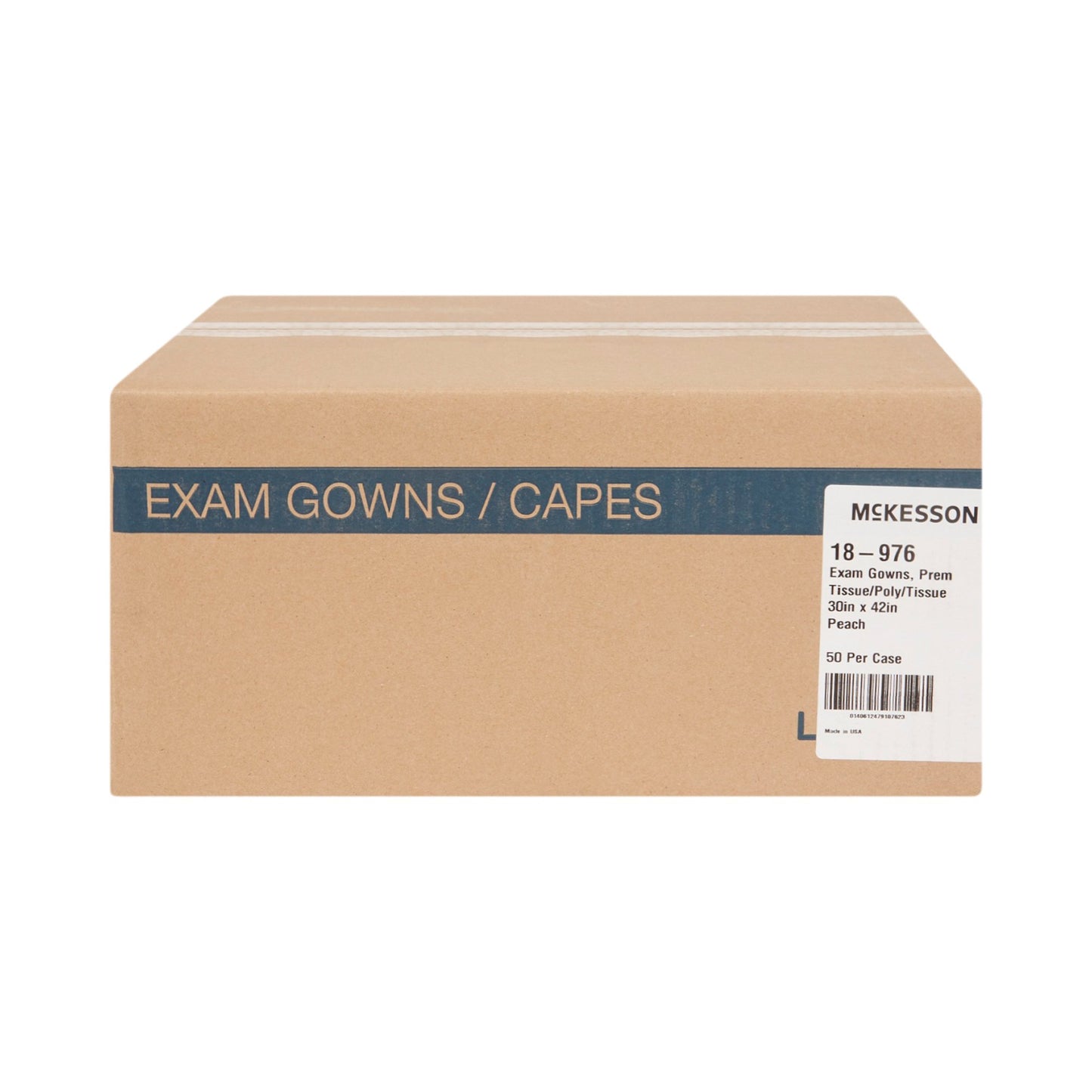 GOWN, EXAM T/P/T F/B OPN PEACH30X42 (50/CS)