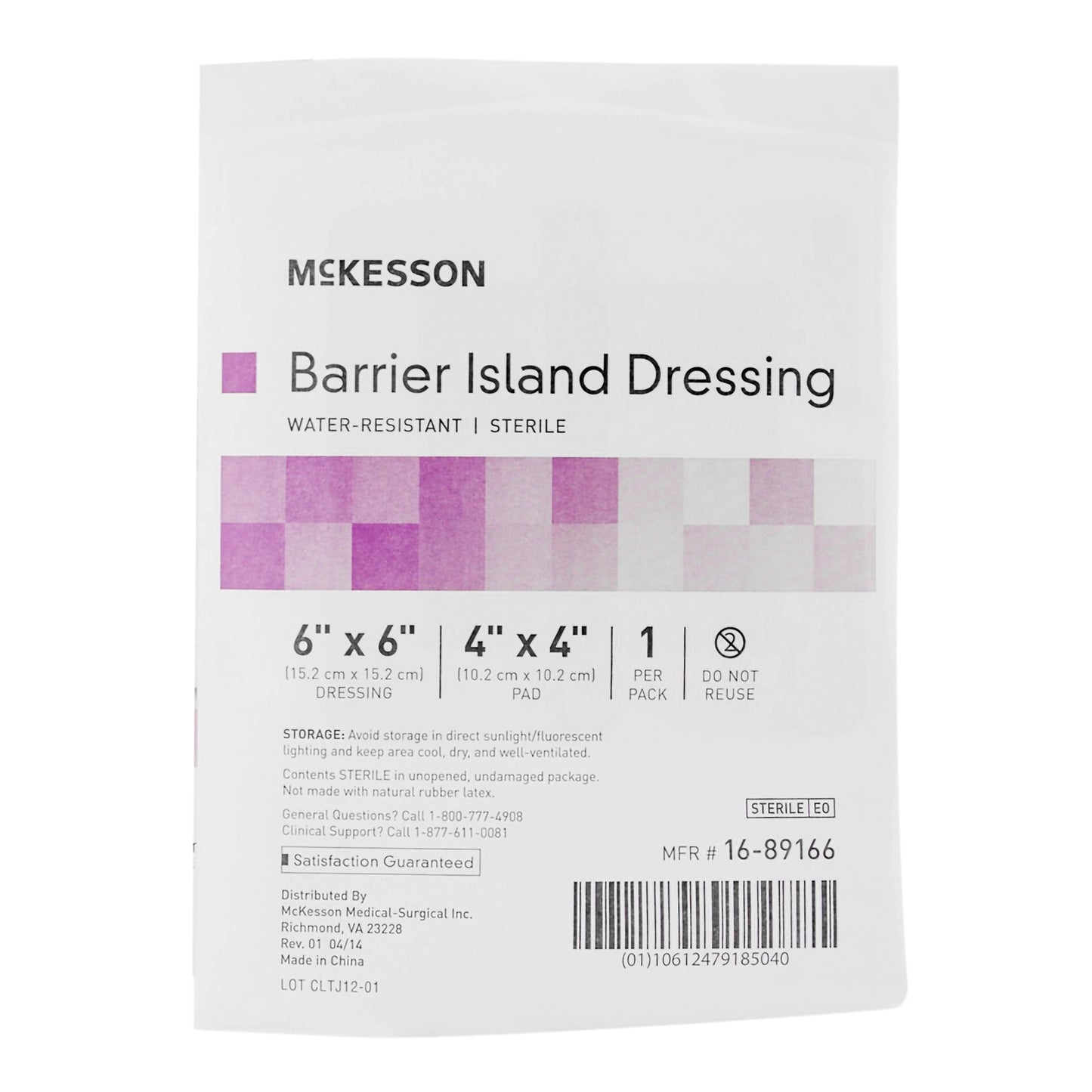 DRESSING, ISLAND BARR COMPOSITE STR WTRPRF 6X6(25/