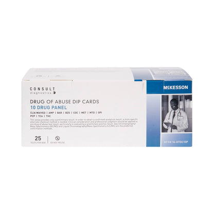 TEST KIT, DRUG DIPCARD 10PANELWAIVED (25/BX 20BX/CS)