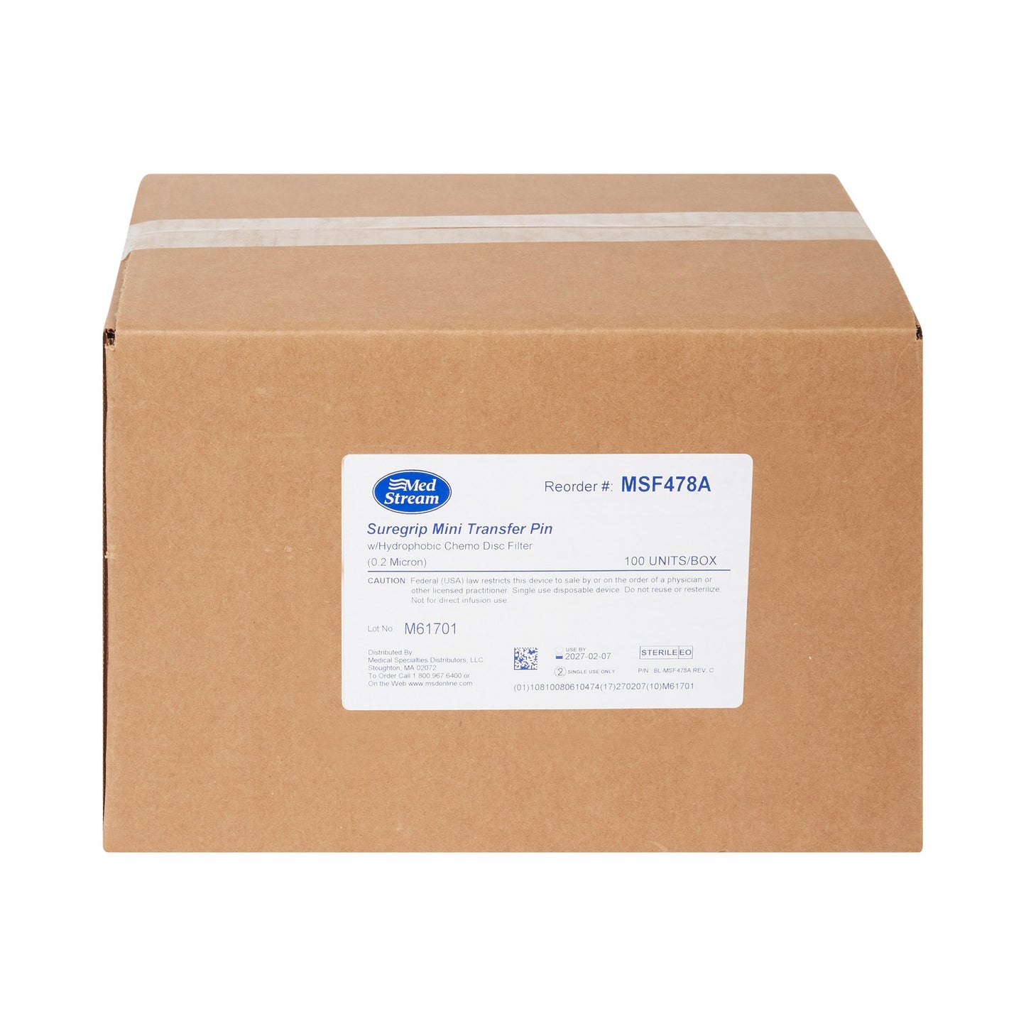 PIN, DISPENSING CHEMO W.2 MICRON FILTER (100/CS)