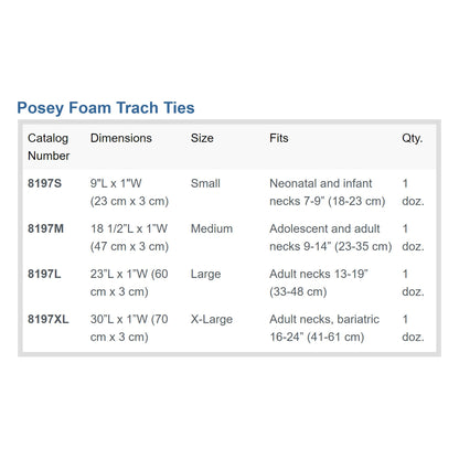 HOLDER, TRACH TU LG 17" FOAM (12/BX) POSEY