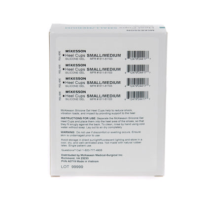 HEEL CUP, SILICONE SM/MED (1PR/BX 6BX/CS)