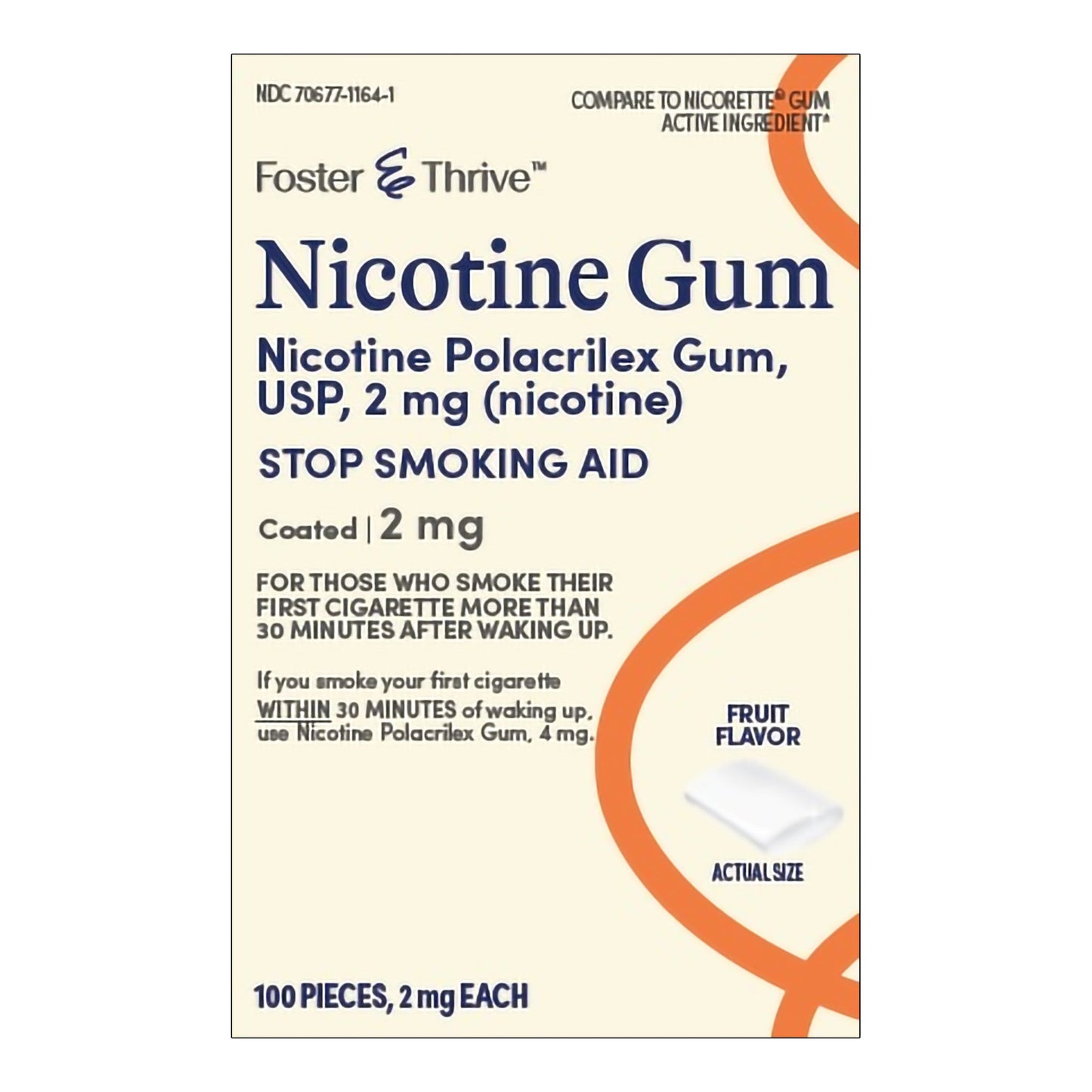 NICOTINE, GUM FT SM FRUIT 2MG (100/PK)